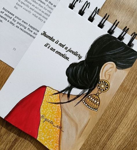 What Jhumka, New Years Drawing Ideas, New Year's Drawings, Presentation Ideas For School, Pencil Sketches Easy, Cute Easy Paintings, Classic Pixie, Doddle Art, Art Kits For Kids