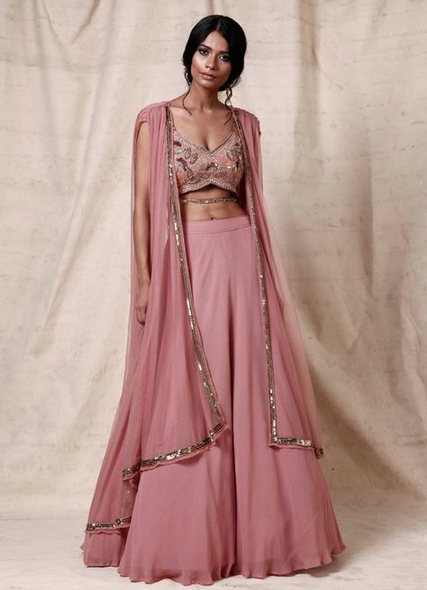 Pink Georgette Lehenga, Onion Pink, Sharara Designs, Simple Lehenga, Zardozi Work, Indian Outfits Lehenga, Traditional Indian Dress, Indian Dresses Traditional, Traditional Indian Outfits