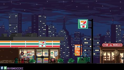 Wallpaper Backgrounds Pixel Art, Pixel Computer Wallpaper, 8bit Background, School Pixel Art, Pixel Art Street, Pixel Game Aesthetic, Pixel Art Background Desktop Wallpapers, City Pixel Art, Cyberpunk Pixel Art