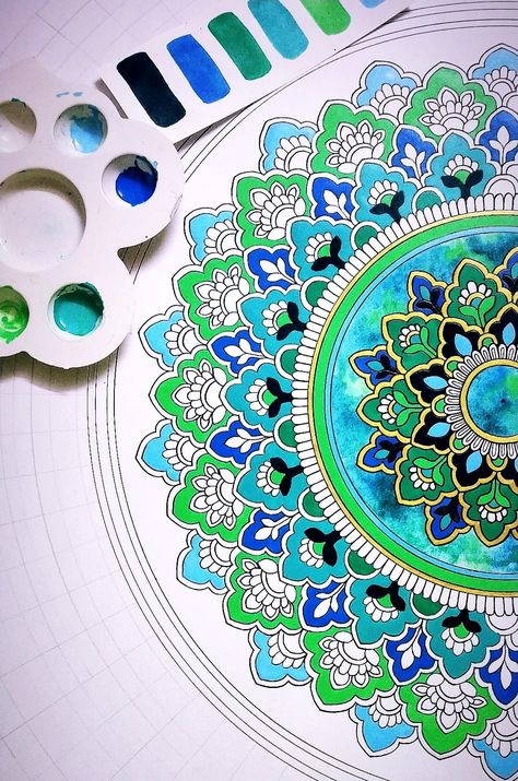 Ornate Mandala Pattern, Colour Mandala, Ornate Mandala, Colored Mandala, Islamic Ornament, Color Mandala, Intricate Mandala, Mandala Art Therapy, Mandala Design Pattern