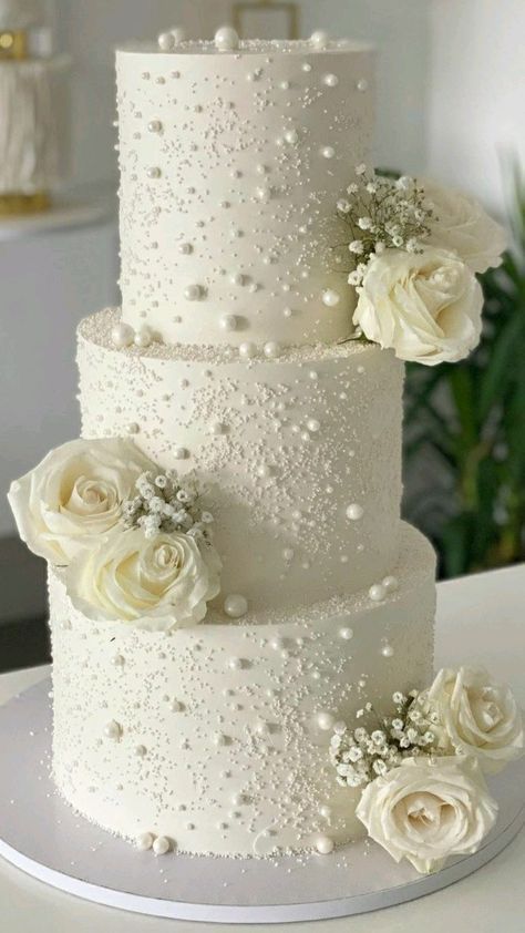 Wedding Cakes 2024, Wedding Cakes With Pearls, Glam Wedding Cake, Wedding Cake With Pearls, Birthday Cake Clipart, Pearl Wedding Cake, Wedding Cake Pearls, Cake Clipart, Pretty Wedding Cakes