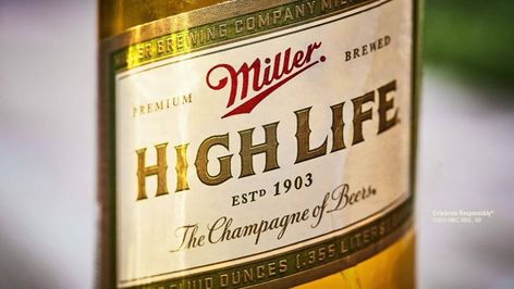 The Real Reason Miller High Life Is Known As The 'Champagne Of Beers' Life Slogans, Miller High Life, Dive Bar, Beer Signs, High Life, Food Industry, Instagram Story, Life Is, Champagne