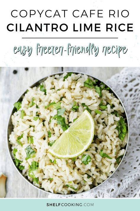 Rice Recipes Side, Shelf Cooking, Jasmine Rice Recipes, Cilantro Lime Rice Recipe, Lime Rice Recipes, White Rice Recipes, Rice Side Dish Recipes, Cafe Rio, Cilantro Rice