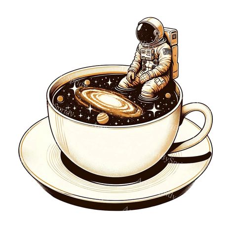 Cosmic Coffee Cup Clipart: Astronaut in the Universe Digital Download for T-shirt Printable Sublimation & DIY Craft Sublimation Clip Art - Etsy Hong Kong Coffee Cup Clipart, Cup Clipart, Coffee Artwork, Dreamy Artwork, Sublimation Projects, Clipart Design, Deco Engagement Ring, Arts And Crafts For Kids, Unique Artwork