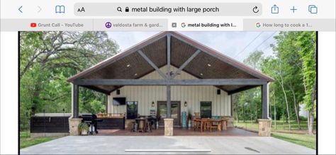 Metal Barn Homes, Metal Building Home, Concrete Patios, Barndominium Plans, Barndominium Ideas Exterior, Metal Barn, Shed Homes, Samos, Barn Style House