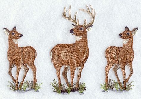 Deer Embroidery, Flower Machine Embroidery Designs, Pes Embroidery, Woodland Deer, Animals Farm, Embroidered Quilts, Machine Embroidery Applique, 자수 디자인, Embroidery Patch