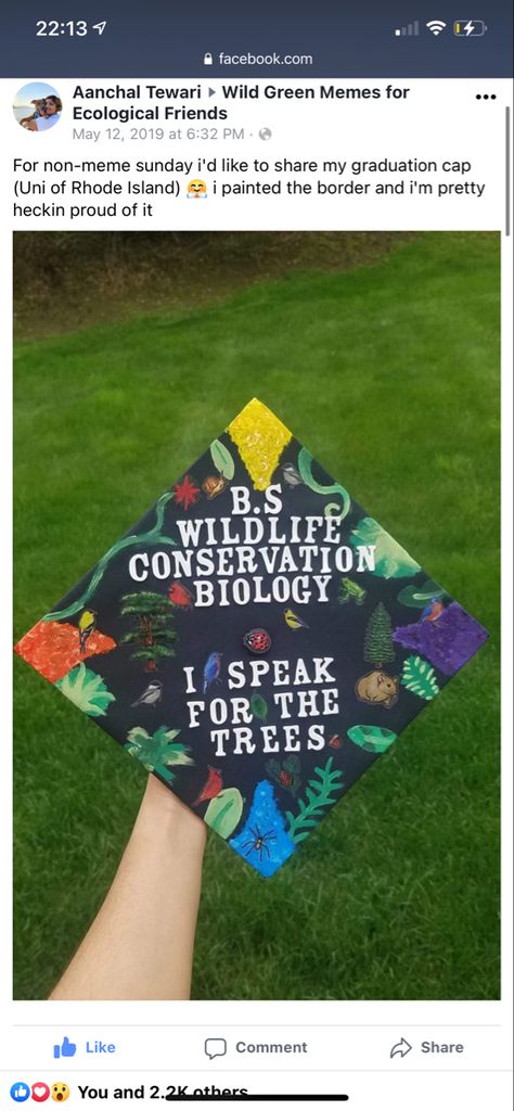 Environment Graduation Cap, Graduation Cap Designs Environmental, Biology Graduation Cap Ideas, Zoology Graduation Cap, Wildlife Graduation Cap, Environmental Graduation Cap, Environmental Science Graduation Cap, Nature Graduation Cap, Nature Grad Cap