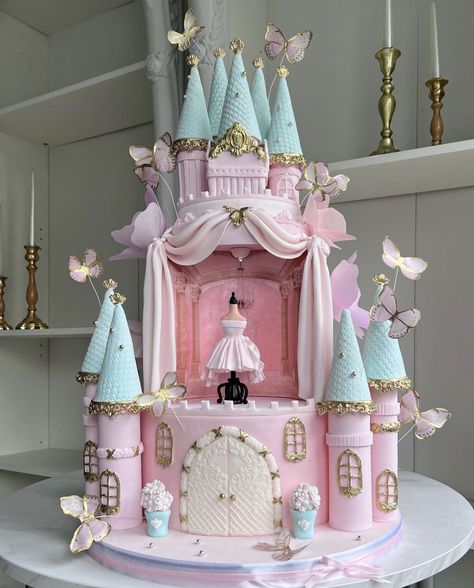 Barbie 3 Tier Cake, Pink Princess Birthday Cake, Cinderella Castle Cake, Theatre Cake, Princess Party Cake, Cinderella Birthday Cake, Castle Cake Topper, Princess Castle Cake, Prince Cake