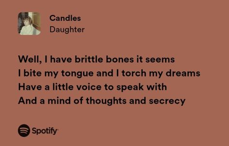 Daughter Song Lyrics, Daughter Songs, Song Lyrics, The Voice, Mindfulness, Candles, Songs, Music