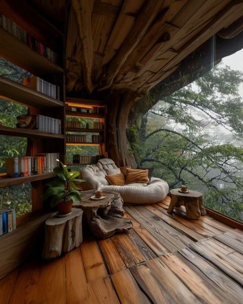 Rainy Room, Rainforest House, Rain Room, House Vibes, Rainy Morning, Library Room, A Cup Of Tea, Dream House Exterior, Cup Of Tea