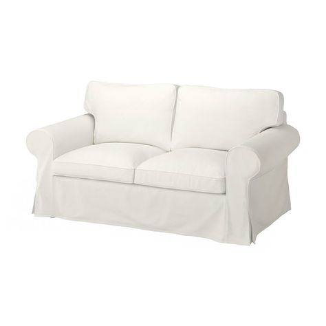 VRETSTORP Sleeper sofa, Blekinge white - IKEA White Loveseat, Ektorp Sofa, Ikea Sofas, Laminated Veneer Lumber, Ikea Ektorp, Deep Seat Cushions, Sofa Frame, White Sofas, 2 Seater Sofa