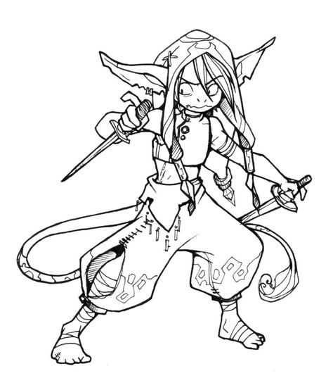 Gremlin Pose Reference, Female Goblin Character Design, Goblin Rogue Dnd, Gnome Reference, Dnd Goblin Character Design, Gnoll Character Art, Rogue Character Design, Goblin Art Dnd, Goblin Reference