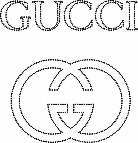 Rhinestone Designs Templates, Chanel Decor, Rhinestone Designs Pattern, Chanel Art, Rhinestone Crafts, Motifs Perler, Gucci Logo, Rhinestone Art, Coloring Pages Printable