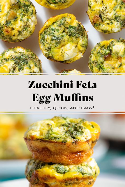 Zucchini Breakfast Ideas, Zucchini With Feta Cheese, Zucchini Feta Muffins, Make Ahead Savory Breakfast, Zucchini Breakfast Recipes, Zucchini Egg Muffins, Zucchini Breakfast Muffins, Breakfast Zucchini, Pesto Tortellini Salad