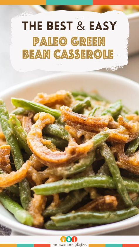 A fresh twist on green bean casserole! This Paleo and Vegan-friendly dish combines creamy parsnip puree with caramelized onions and mushrooms for a cozy, healthier side. Perfect for holiday dinners! Green Bean Casserole Paleo, Paleo Green Bean Casserole, Dinner Ideas Crockpot Chicken, Paleo Green Beans, Best Spaghetti Recipes, Best Spaghetti Recipe, Dinner Ideas Crockpot, Caramelized Onions And Mushrooms, Vegan Green Bean Casserole