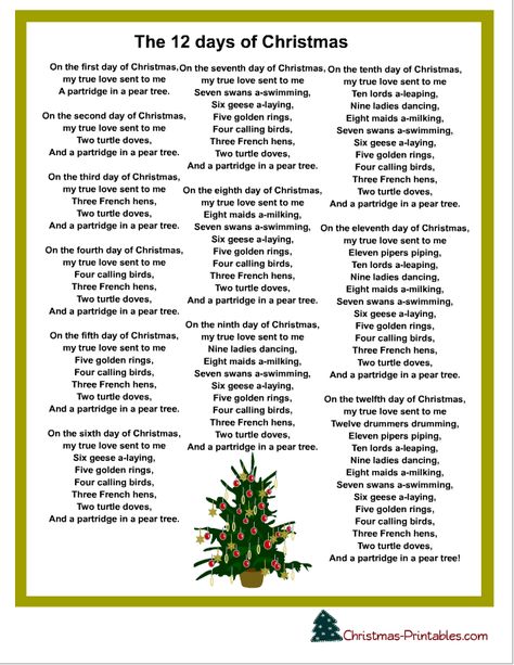 Christmas Song Lyrics, Christmas Carols Lyrics, Christmas Songs Lyrics, Seven Swans, Christmas Lyrics, The 12 Days Of Christmas, Song Words, Christmas Songs, Twelve Days Of Christmas