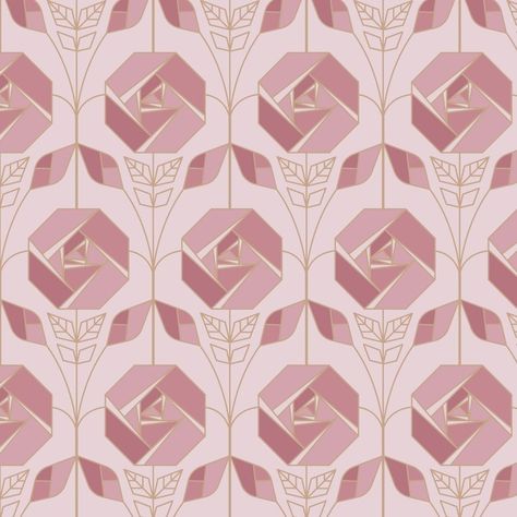 Art Deco Texture, Rosa Vector, Gold Art Deco Pattern, Rosas Vector, Rose Gold Backgrounds, Wallpaper Art Deco, Wallpaper Background Design, Rose Gold Art, Pink Art Deco