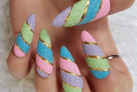 Unicorn Acrylic Nail Design||Almond & Classy Nail Unicorn Nail Art Designs Ideas Glitter Unicorn Nails, Unicorn Nails Almond Shape, Nail Designs Unicorn, Hot Pink Unicorn Nails, Rainbow Stiletto Nails, Easter Nails Design Spring, Unicorn Nails Designs, Unicorn Nail Art, Classy Nail