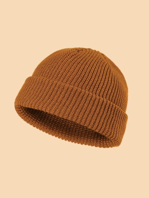 Brown Beanie Outfit Men, Brown Beanie Outfit, Brown Beanie, Mens Beanie Hats, Beanie Outfit, Men's Beanies, Text Logo Design, Man Hat, Mens Beanie