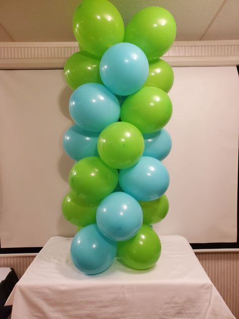 Orange Balloons, Balloon Columns, Blue Party, Blue Balloons, Bar Mitzvah, Powder Blue, Graduation Party, 2nd Birthday, Lime Green