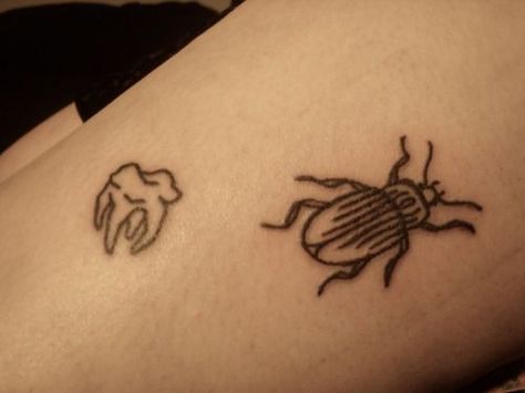 Beetle Stick And Poke, Remember Tattoo, Stick Poke Tattoo, Taboo Tattoo, Beetle Tattoo, Tattoo Practice, Bug Tattoo, Insect Tattoo, Stick N Poke