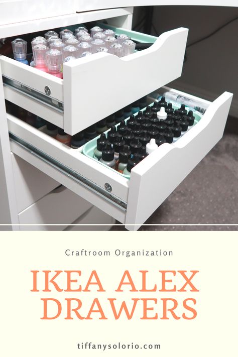 I share what I store in my Ikea Alex drawers to give you an idea if they will work for you. #craftroomorganization #ikeaalexdrawers #youtubevideo #organizing #craftroom #alexdrawers Craft Room Drawers, Alex Drawer Organization Craft, Alex Drawer Organization, Ikea Alex Drawers, Ikea Craft Room, Alex Drawer, Ikea Drawers, Craft Organisation, Ikea Crafts