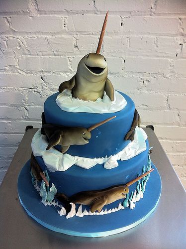 Narwhal Cake, Narwhal Party, Cake Icing, Occasion Cakes, Cakes For Boys, Fancy Cakes, Piece Of Cakes, Creative Cakes, Cake Inspiration