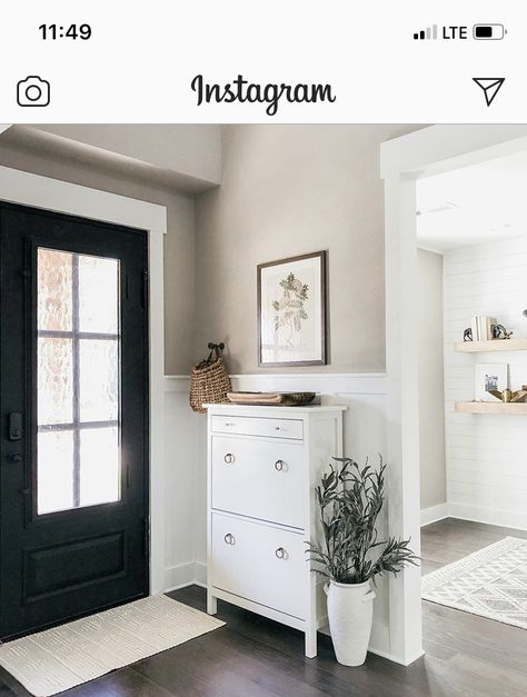 Hemnes Entryway, Hemnes Shoe Cabinet Entryway, Entry Shoe Cabinet, Ikea Hemnes Shoe Cabinet, Hemnes Shoe Cabinet, Ikea Shoe Cabinet, Ikea Hemnes, Hall Decor, Home Entrance Decor