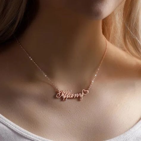 Cute Name Necklace As A Gift, Gold Chain With Name Locket, Customized Letter Name Necklace, Name Necklace With Butterfly, Name Locket, Make Your Name, Necklaces Name, Elegant Letter-shaped Necklaces With Names, Opalite Necklace