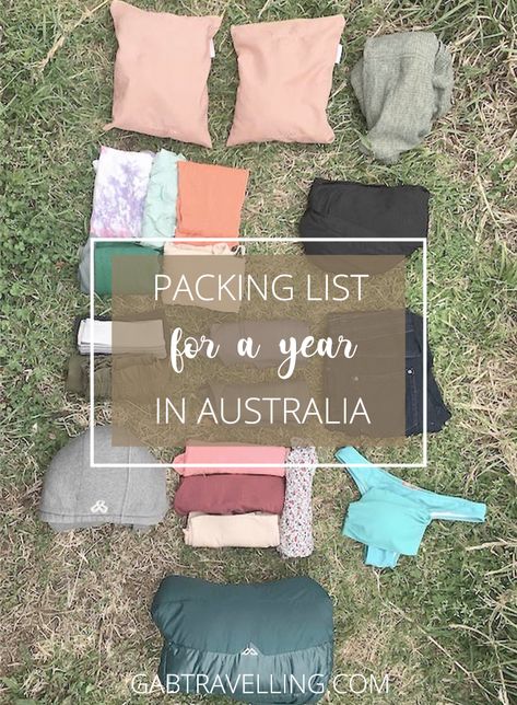 Creating a packing list for a year in Australia is hard. Especially in a country with so many different climates. Learn from my experience and living in Australia to know what's best to bring. #PackingList #Australia #VanLife #GapYear #WorkingHolidayVisa #TravelBlog #GabTravelling Australia Packing List Summer, Backpacking Australia Outfits, Australia Capsule Wardrobe, Fashion In Australia, Australia Outfit Ideas, Australia Travel Outfits, Packing List Australia, Australia Outfits Travel, Packing For Australia