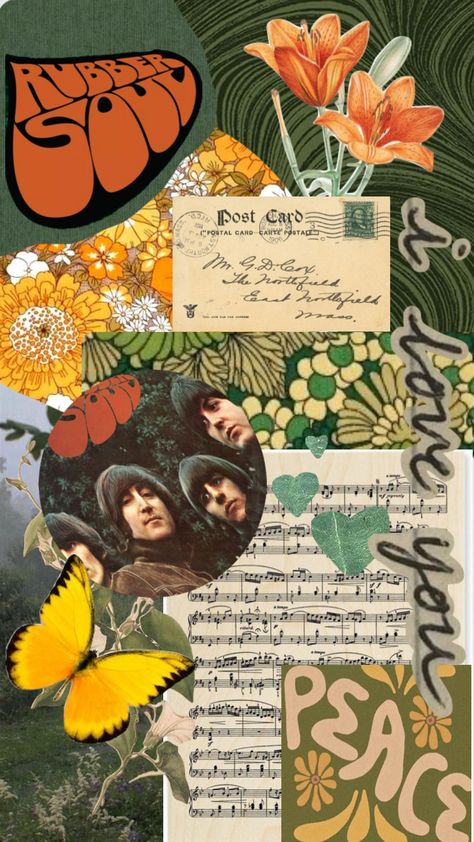 Rubber Soul Wallpaper, Rubber Soul Aesthetic, Beatles Background, Ego Aesthetic, Beatles Aesthetic, Beatles Collage, Beatles Rubber Soul, Rubber Soul Beatles, Beatles Wallpaper