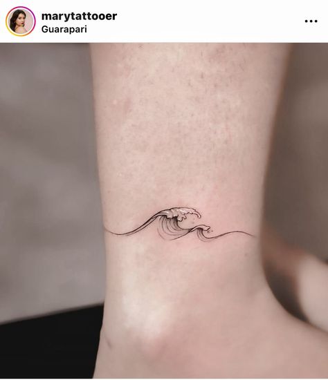 Wave Ankle Tattoo, Waves Tattoo, Ankle Tattoo, Tattoo Artist, Tattoo Artists, Tattoos, Quick Saves, Ankle Tattoos