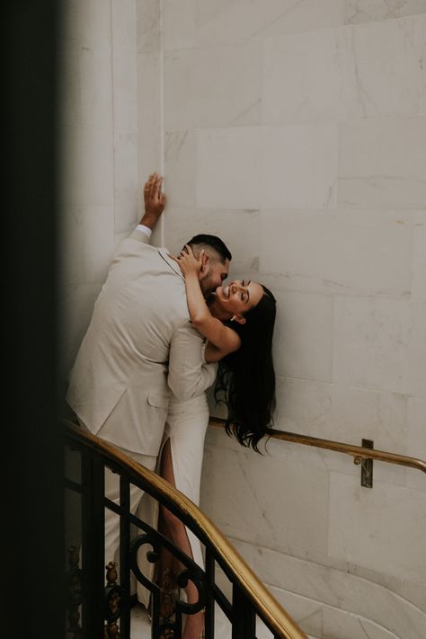 Wedding inspiration | elopement | civil wedding |courthouse wedding | engagement photo inspo | San Francisco city hall | city hall wedding | 2022 bride| 2023 bride | simple wedding dress | modern wedding | black and white | blurr photography | intimate wedding | sfcityhall | wedding on a budget | style inspo | chic wedding | bridal dress | film photography | revolve bridal dress | reyna maxi dress | wedding goals | couple goals | dream wedding | Couples Fancy Photoshoot, City Street Wedding Pictures, Eloping Courthouse Wedding, Engagement Photos Detail Shots, Court Wedding Photoshoot Ideas, City Hall Couple Photoshoot, Paparazzi Style Wedding Photos, Elopement Photography Black Couple, Down Town Wedding Photos