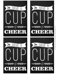 Cup of Cheer printables. Also has "For your Mistle Toes" and "Rock the Night Away" printables. Cheer Printables, Nightmare Before Christmas Font, Starbucks Cup Gift, Christmas Fonts Alphabet, Canva Christmas, Alphabet Christmas, Fonts Cricut, Fonts Canva, Cup Of Cheer