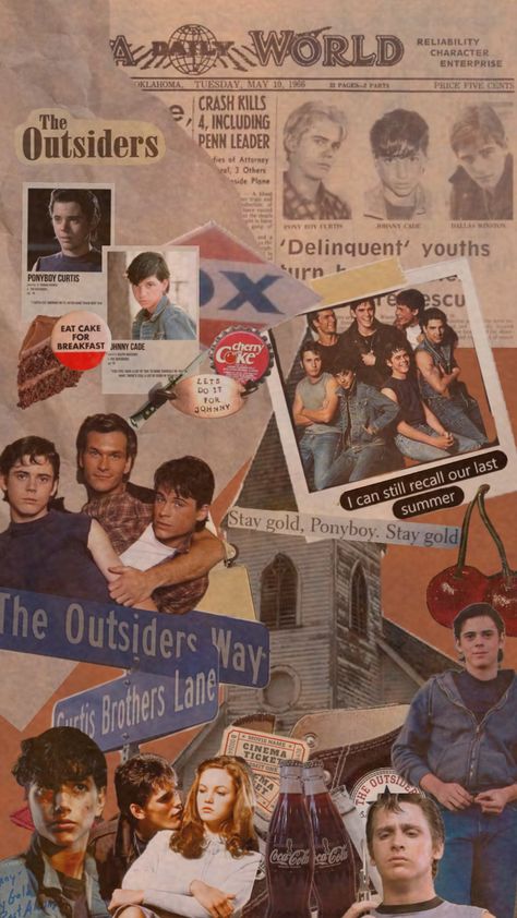 outsiders🙈 || #movie #outsiders #wallpaper Outsiders Wallpaper, Matt Dillon The Outsiders, Greaser Aesthetic, Outsiders Movie, The Outsiders Greasers, Dallas Winston, The Outsiders 1983, Movie Collage, Dramatic Music