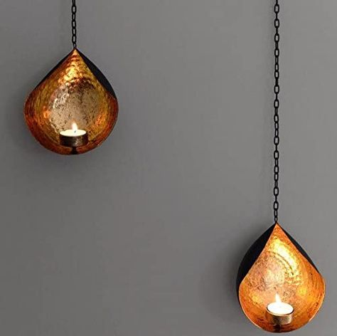 Amazon.com: CraftVatika Set of 2 Iron Wall Hanging Accents Candle Holder Sconces | Tea Light Candle Holder for Living Room | Decor for Home Indoor, Parties and Weddings: Home & Kitchen Candle Holders Wall, Wall Hanging Candle Holders, Hanging Tea Lights, Diwali Decoration Items, Diwali Lights, Hanging Candles, Tea Light Candle Holder, Wall Candle Holders, Candle Wall Sconces