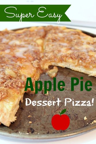 Apple Dessert Pizza, Dessert Pizzas, Apple Pie Desserts, Apple Pizza, Dessert Pizza Recipes, Apple Desserts Easy, Pizza Roll, Easy Apple Pie, Apple Dessert