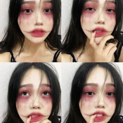 Korean Halloween, Halloween Makeup Blood, Vampire Makeup Halloween, Gore Makeup, Vampire Bride, Cute Zombie, Cute Halloween Makeup, Halloween Makeup Pretty, Horror Makeup