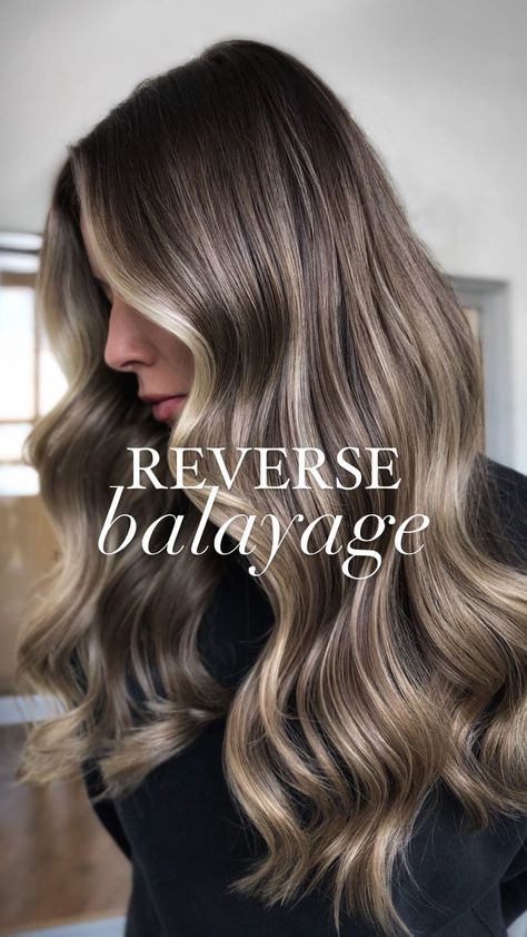 Bring on all the Reverse Balayages this season 🙌🏼 This is one of my favorite services to perform. Placement is key 🔑 Knowing where to add… | Instagram Darken Balayage, Level 3 Balayage, 6n With Highlights, Reverse Balayage With Lowlights, Reverse Balyage Long Hair Brunettes, Reserve Balayage, Blonde To Brown Balayage Reverse, Reverse Balayage Placement, Level 5 Balayage