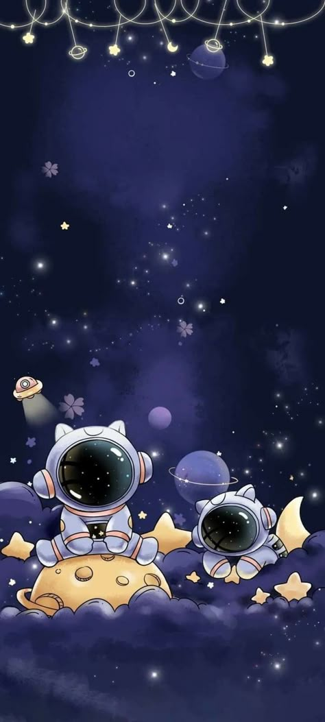 Seni Korea, Astronaut Wallpaper, Cute Wallpapers For Ipad, Iphone Wallpaper Kawaii, Wallpaper Doodle, Cute Galaxy Wallpaper, Cute Emoji Wallpaper, Cute Simple Wallpapers, Cute Doodle Art