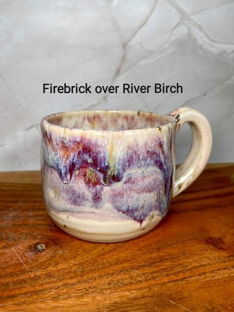 Firebrick River birch Amaco Potters Choice Glaze Combinations Iron Yellow, Deep Firebrick Glaze Combo, Amaco Firebrick Combinations, Cordovan Glaze Combinations, Amaco River Birch Glaze Combinations, Amaco River Birch, River Birch Glaze, High Fire Glaze Combinations, Birch Glaze Combinations