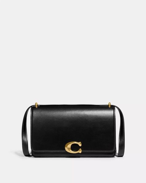 Coach | Bandit Black Shoulder Bag Shoulder Bag Coach, Black Shoulder Bag, Calf Leather, Luxury Bags, Shoulder Strap, Bag Lady, Shoulder Bag, Leather, Black