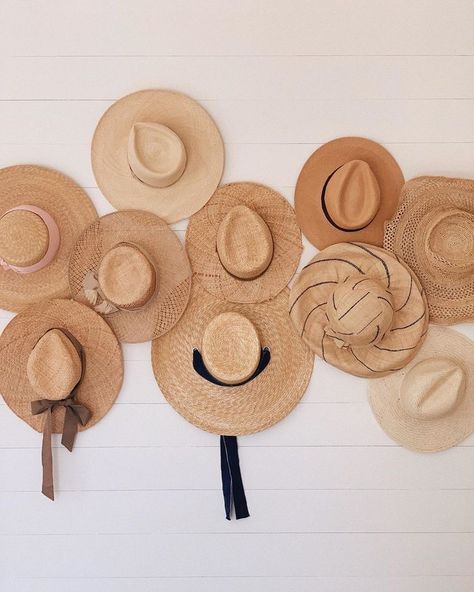 Hats Hanging On Wall, Hat Wall, Hanging Hats, Julia Berolzheimer, Hat Display, Gal Meets Glam, Straw Hats, Instagram Highlights, Empty Wall