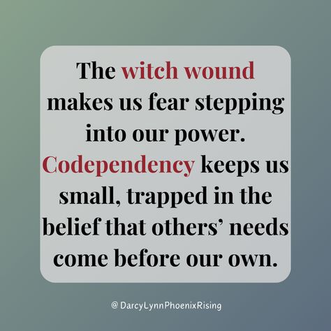 🌀 The Witch Wound & Codependency: Where Do They Show Up in Your Human Design? 🌀 Have you ever felt like no matter how hard you try to please others, you end up losing yourself? Or that deep fear of being too much or not enough, always shrinking or bending to fit in? This is the Witch Wound — the collective trauma of being punished for standing in your truth, for being powerful, intuitive, or different. And it often goes hand-in-hand with codependency — when we over-give, over-sacrifice, & b... Witch Wound, Being Too Much, Losing Yourself, The Collective, Human Design, The Witch, Not Enough, Show Up, Losing You