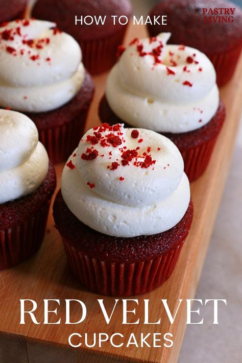 Best Red Velvet Cupcakes Simple Red Velvet Cupcakes, The Best Red Velvet Cupcakes, Red Velvet Filled Cupcakes, Red Velvet Cupcakes Decoration, Cupcake Batter Recipe, Cupcake Recipes Red Velvet, Cake Batter Cupcakes, Best Red Velvet Cupcake Recipe, Moist Red Velvet Cupcakes