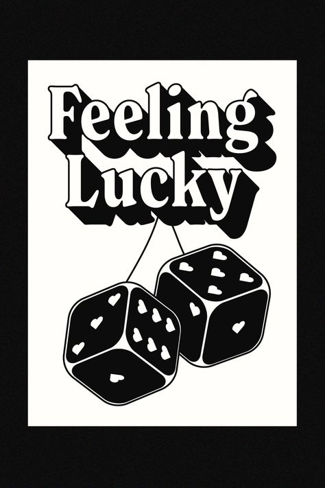 Feeling Lucky Fuzzy Dice Wall Art Fuzzy Dice, Wrist Tattoo Designs, Printable Wall Collage, Dorm Posters, Feeling Lucky, Cover Art Design, Stuff And Thangs, Aesthetic Wall, Room Posters