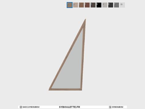 Sims 4 — A-frame - Grand triangle window by Syboubou — This is a triangle window to create an A-Frame house. To get the Sims 4 Cc Triangle Window, Sims 4 Glass Roof Cc, Sims 4 Stained Glass Windows, Sims 4 Glass Window Cc, Sims 4 Cc Big Windows, Triangle Windows, Triangle Roof, The Sims Cc, Triangle Window