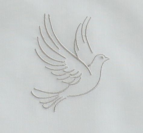 Dove Outline, Dove Embroidery, Dove Drawing, Dove Design, Dove Flying, Slow Days, Jacobean Embroidery, Machine Embroidery Thread, Weight Machine