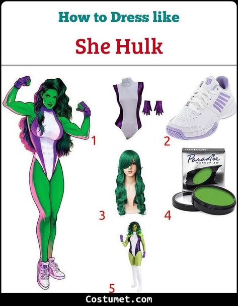 She Hulk Costume for Cosplay & Halloween 2022 Shehulk Costume, She Hulk Costume, She Hulk Cosplay, Highlights Purple, Hulk Costume, Hulk 1, Purple Gloves, White Swim, Gloves White