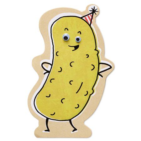 American Greetings Funny Pickle Birthday Card with Googly Eyes, Green Pickle Birthday, Big Dill, Green Envelope, Green Envelopes, Birthday Captions, Funny Birthday Card, Googly Eyes, American Greetings, Birthday Greeting